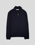 Half Zip Cashmere Sweater - Navy