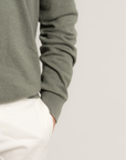 Cotton Cashmere Crewneck - Olive Green