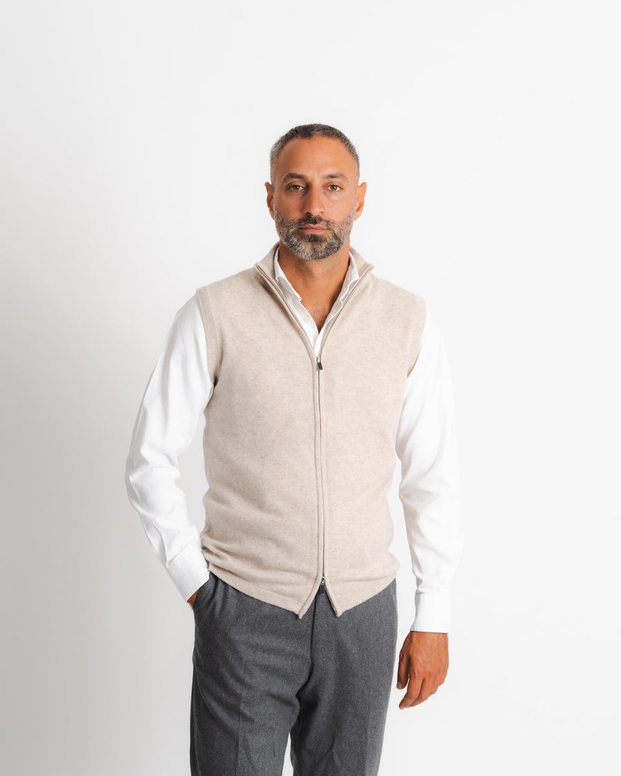 Cashmere Vest - Taupe