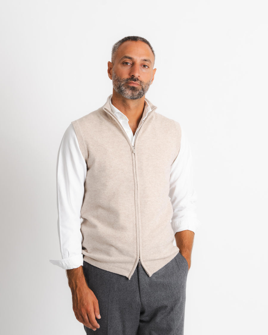 Cashmere Vest - Taupe