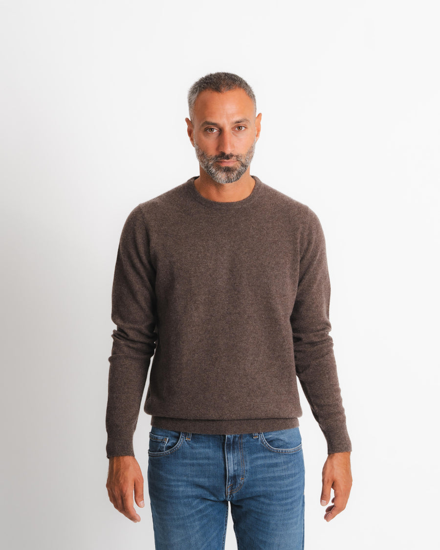 Royal Cashmere Crewneck - Brown