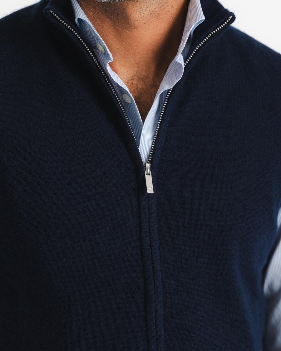 Cashmere Vest - Navy