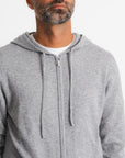 Royal Cashmere Zip Hoodie - Grey