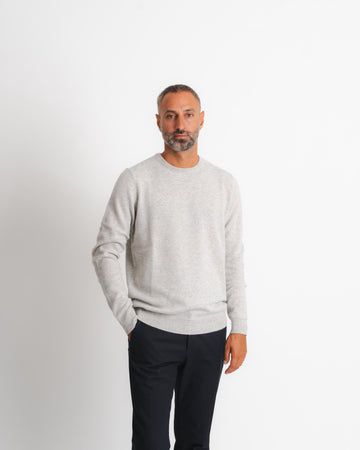 Royal Cashmere Crewneck - Silvergrå