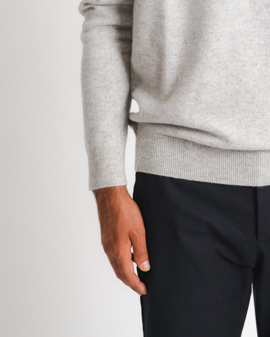 Royal Cashmere Crewneck - Silver Grey