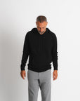 Merino Cashmere Hoodie - Black