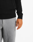 Wool Cashmere Hoodie - Black