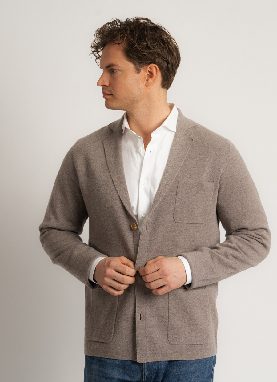 Merino Riviera Blazer - Taupe