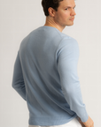 O-Neck Cashmere Sweater - Azure Blue