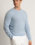 O-Neck Cashmere Sweater - Azure Blue