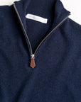 Half Zip Cashmere Sweater - Navy