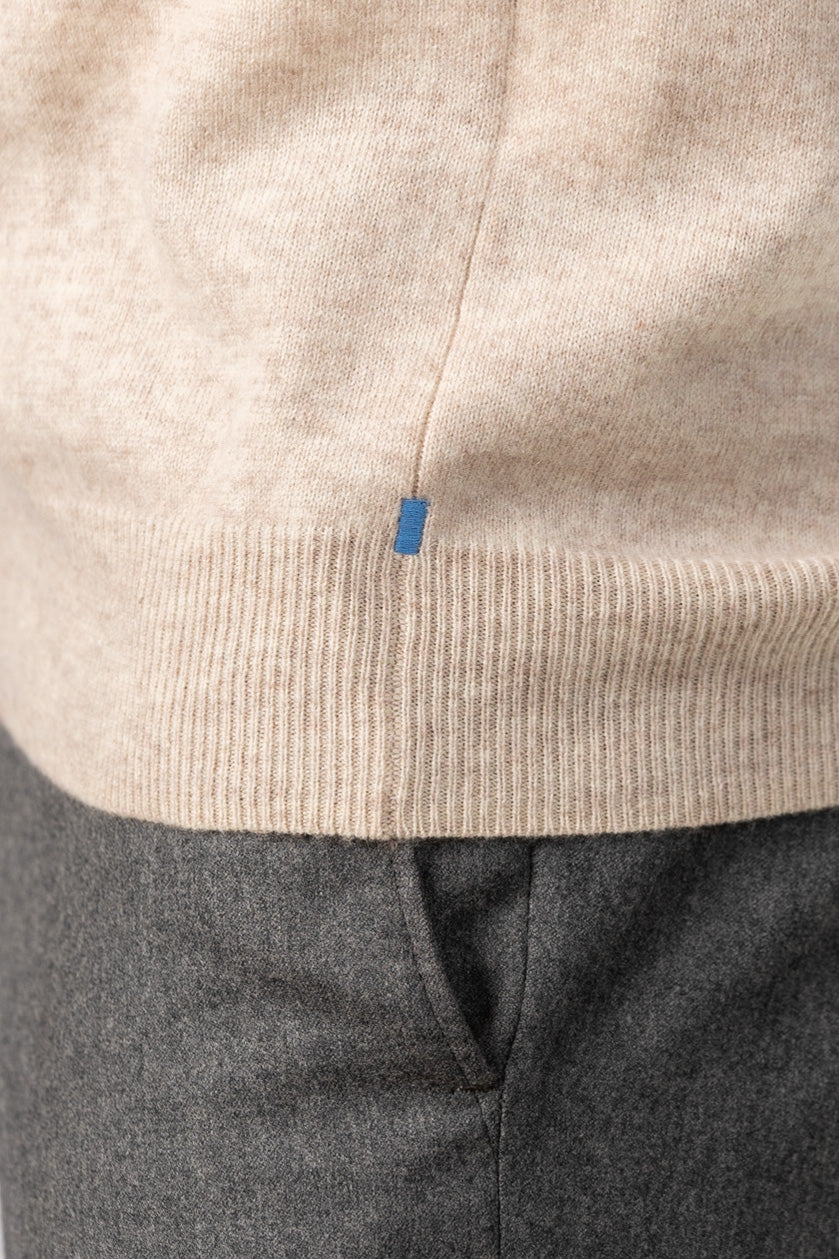 Half Zip Sweater - Beige