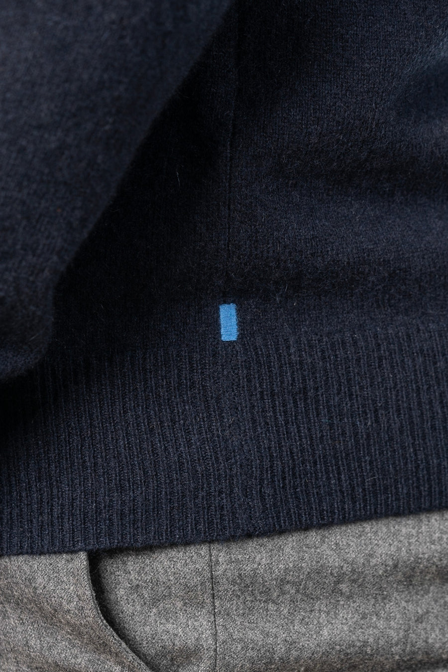 Half Zip Cashmere Sweater - Navy