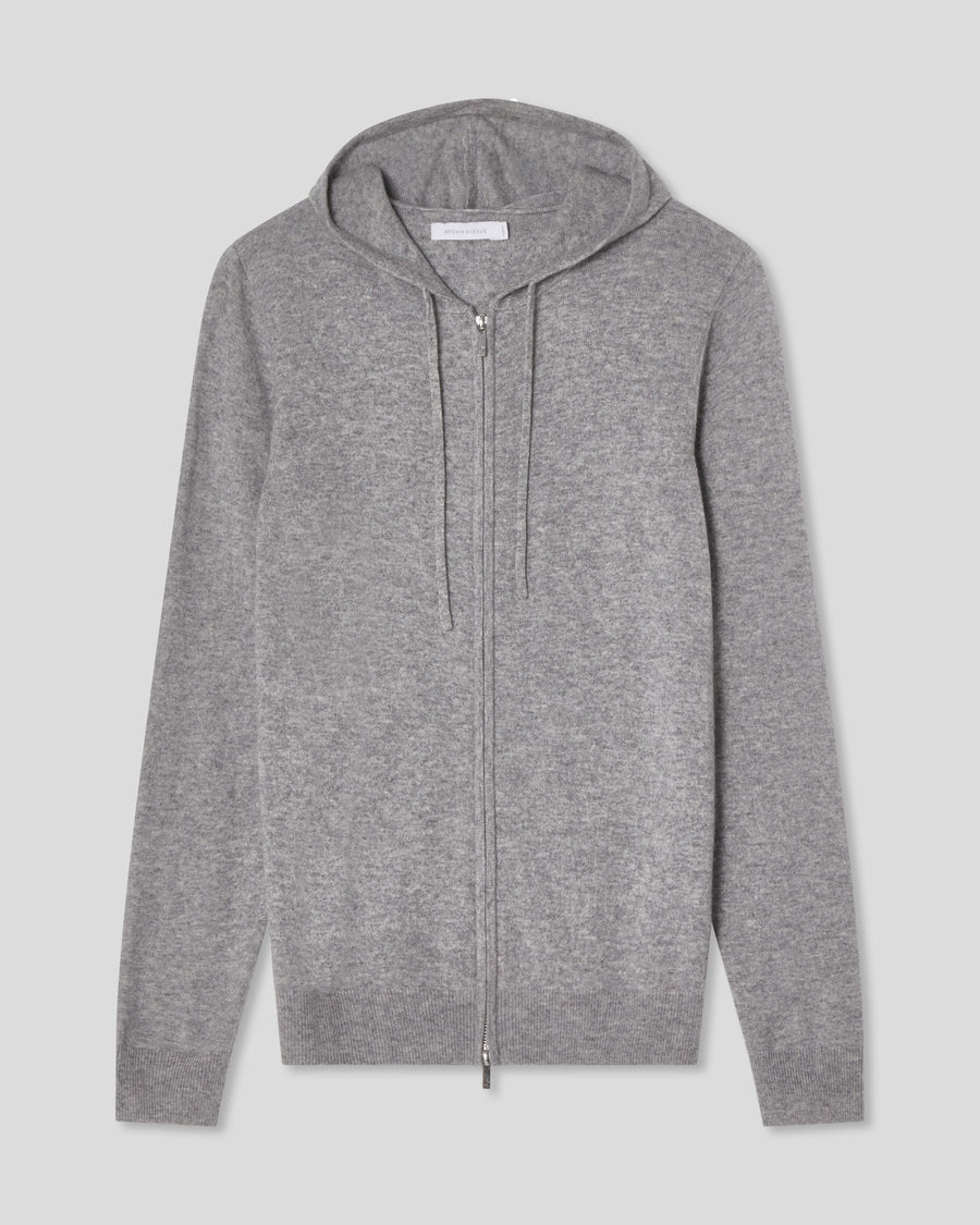 Royal Cashmere Zip Hoodie - Grey