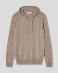 Royal Cashmere Zip Hoodie - Taupe