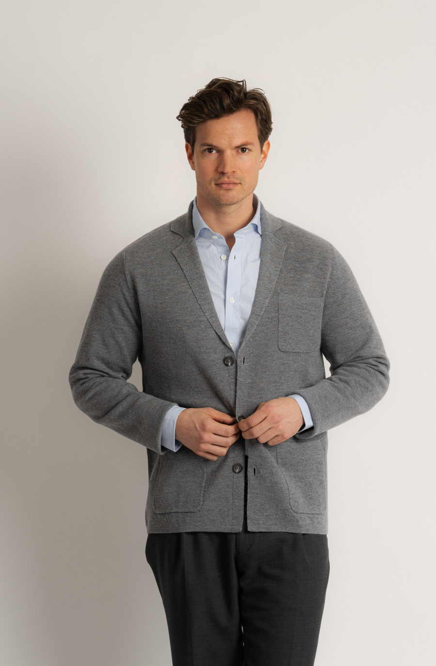 Merino Riviera Blazer - Grey