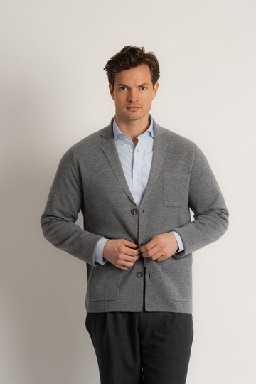 Merino Riviera Blazer - Grey