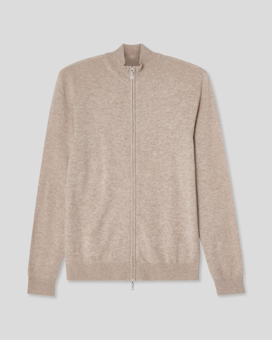 Full Zip Cardigan - Taupe