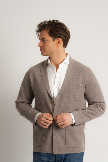 Merino Riviera Blazer - Taupe