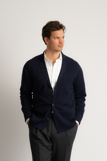 Merino Riviera Blazer - Marinblå