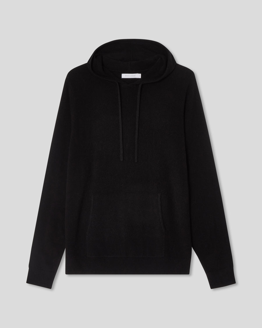 Wool Cashmere Hoodie - Black