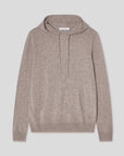 Hoodie i merino-kashmir - Taupe