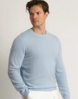 O-Neck Cashmere Sweater - Azure Blue