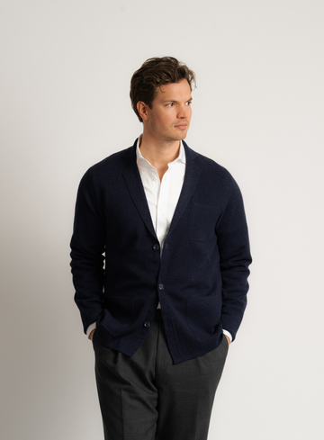 Merino Riviera Blazer - Marinblå