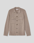 Stickad Overshirt - Taupe