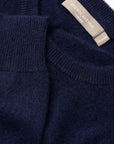 O-Neck Cashmere Sweater - Navy