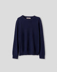 O-Neck Cashmere Sweater - Navy