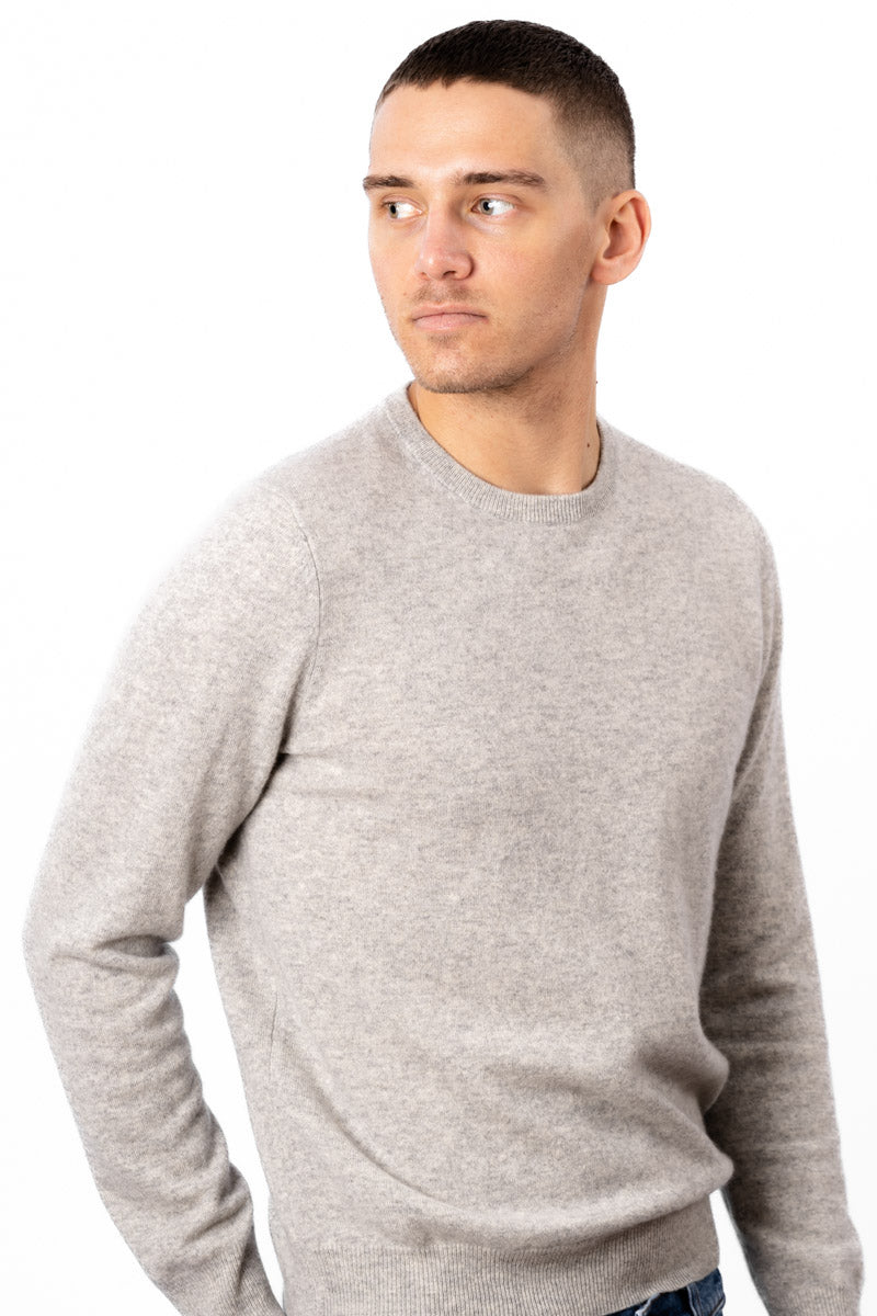 O-Neck Cashmere Sweater - Silver Grey